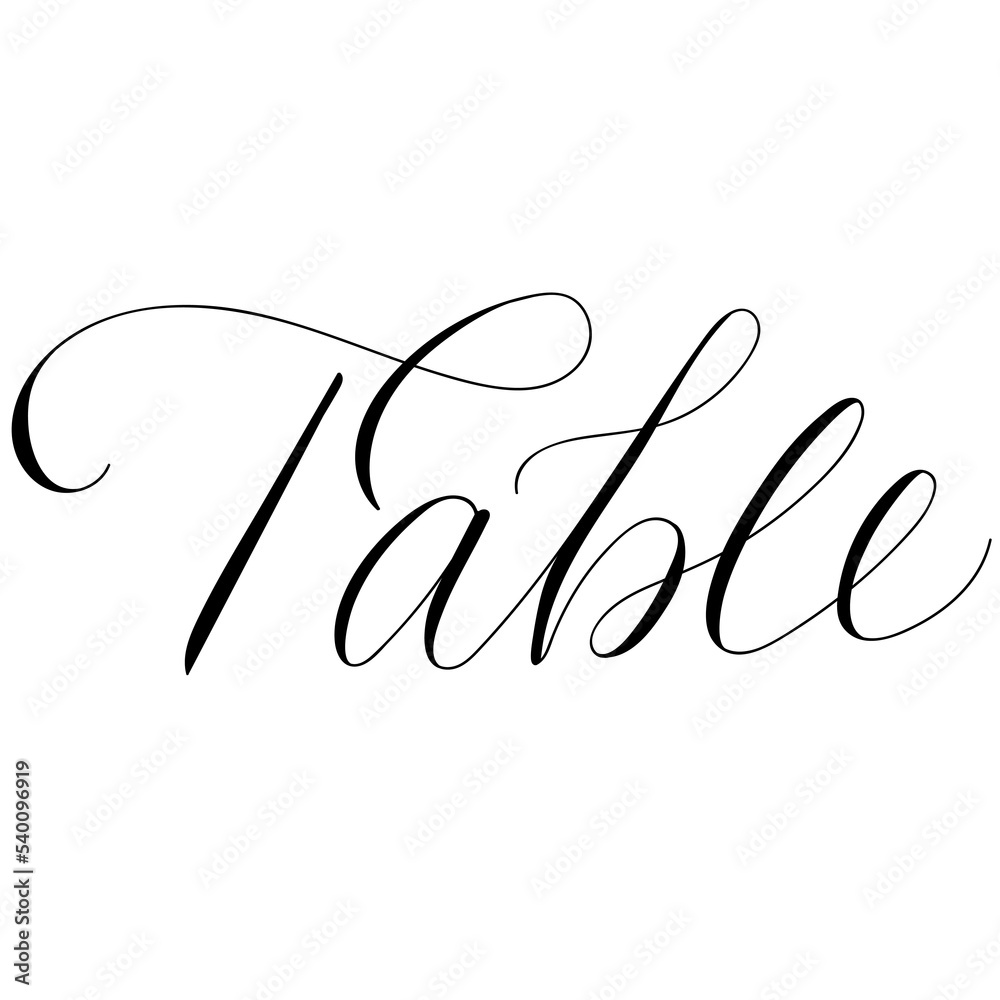 Obraz premium Hand drawn copperplate spenserian wedding lettering 
