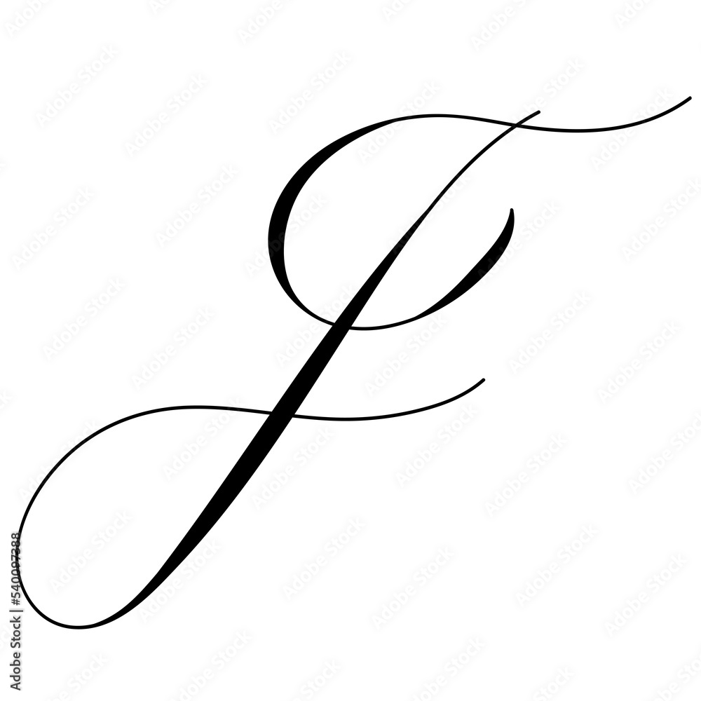 Hand drawn copperplate spenserian wedding alphabeth lettering 