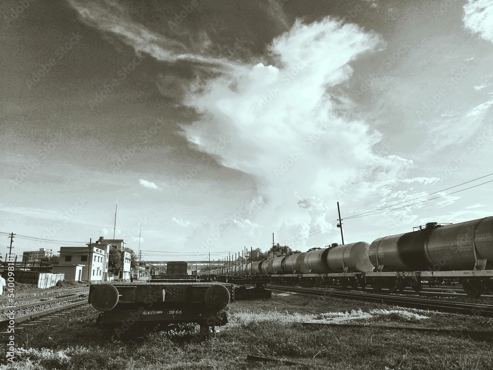 Fototapeta premium steam train in the countryside 