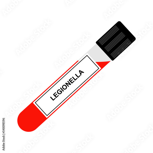 Legionella test sample symbol. blood sample for Legionella test - vector illustration