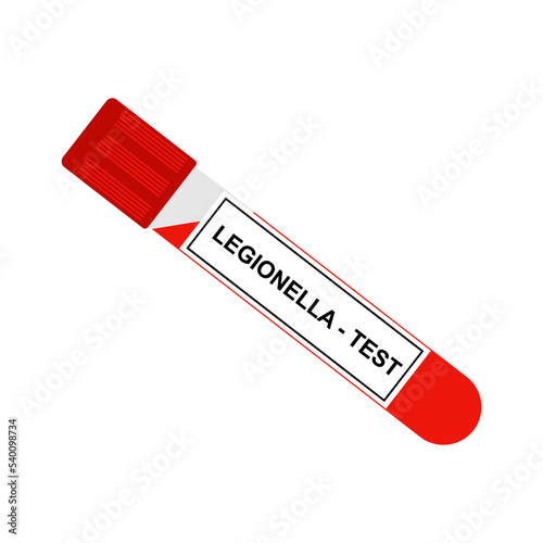 Legionella test symbol. blood sample for Legionella test - vector illustration