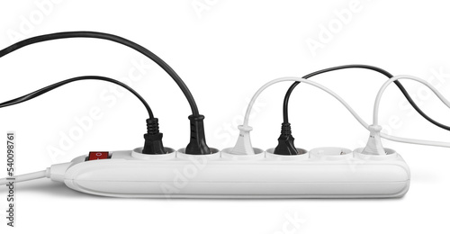Electricity power strip cables isolated wires electric plugs energy photo