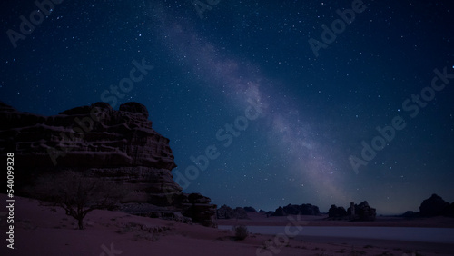 Milky Way in Neom desert Saudi Arabia's 