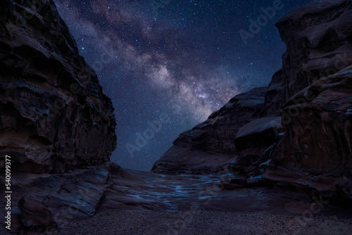 Milky Way in  Neom desert Saudi Arabia's 