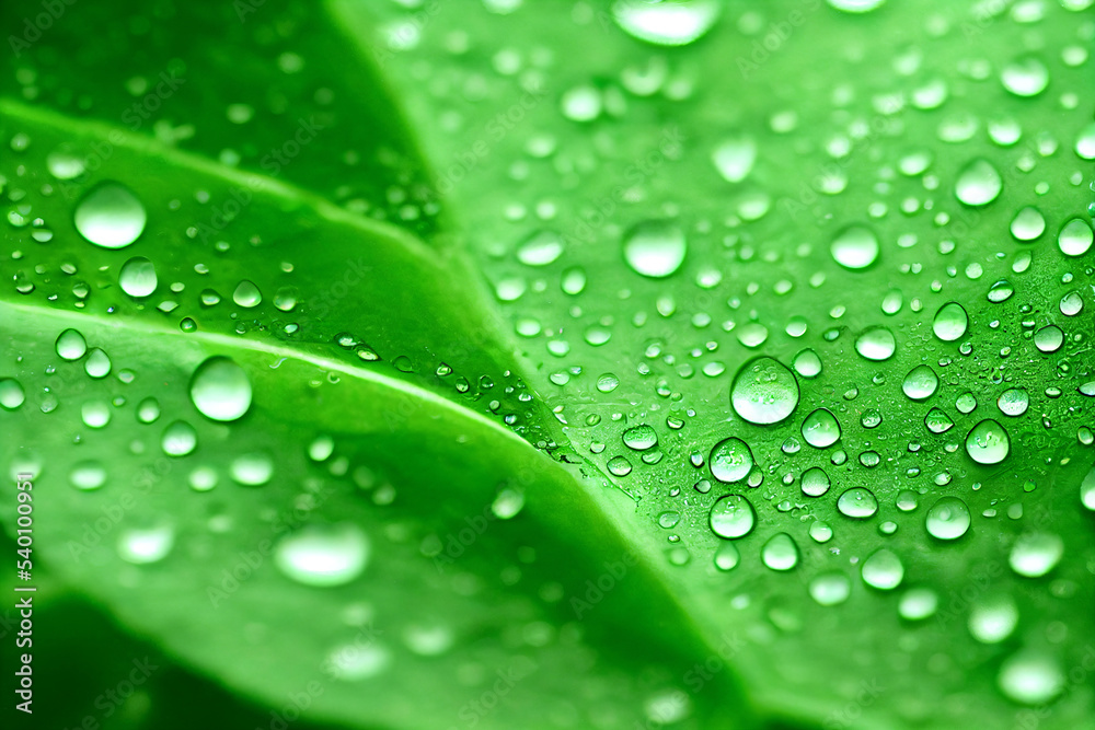 water drops on green leaf water drops on green leaf
