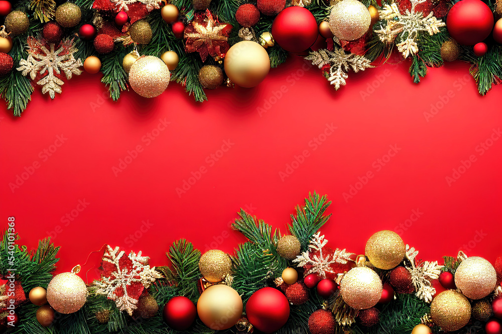 Christmas decor background with place for text, xmas greeting card Christmas decor background with place for text, xmas greeting card