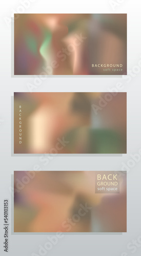 Set abstract templates in blured gradient soft blur colors. Cute and minimal style oster, business card, page cover, brochure, email header, post in social networks, advertising, corporate style.