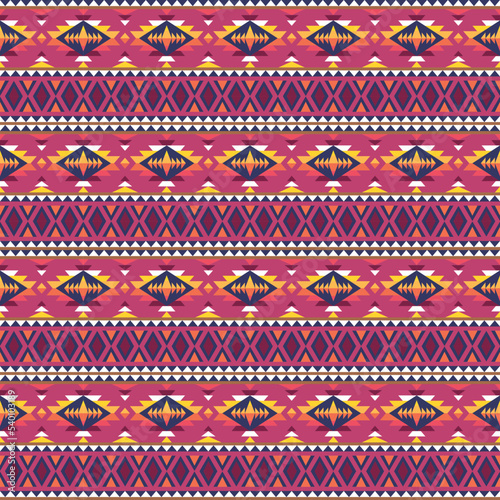 Abstract ethnic Ikat tribal native Indian aztec Navajo seamless repeat vector pattern traditional Design