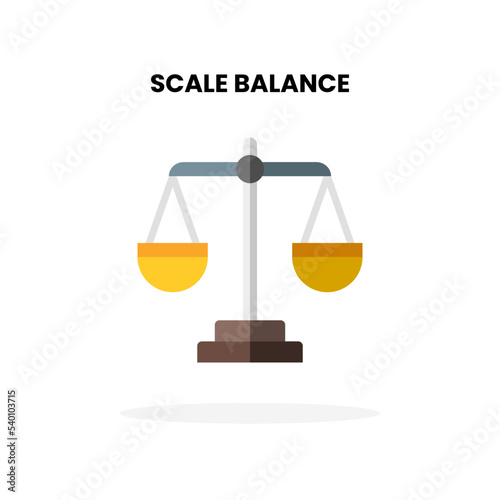 Scale Balance flat icon. Vector illustration on white background. Can used for digital product, presentation, UI and many more.