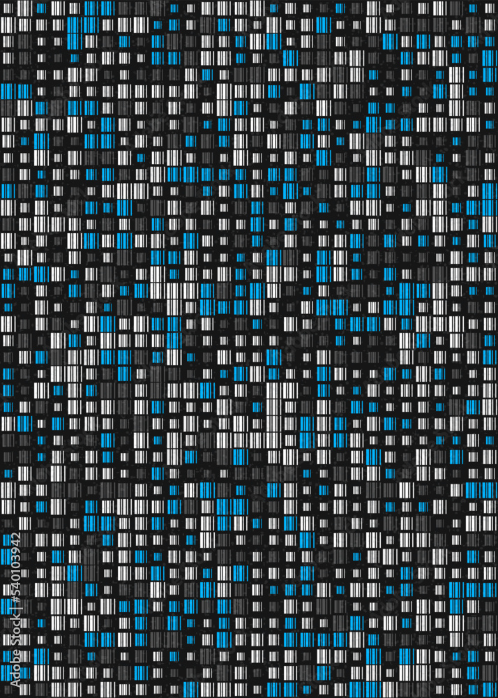 Fototapeta premium Abstract Geometric Pattern generative computational art illustration