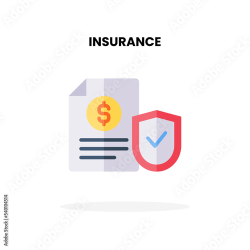 Insurance flat icon. Vector illustration on white background. Can used for digital product, presentation, UI and many more.
