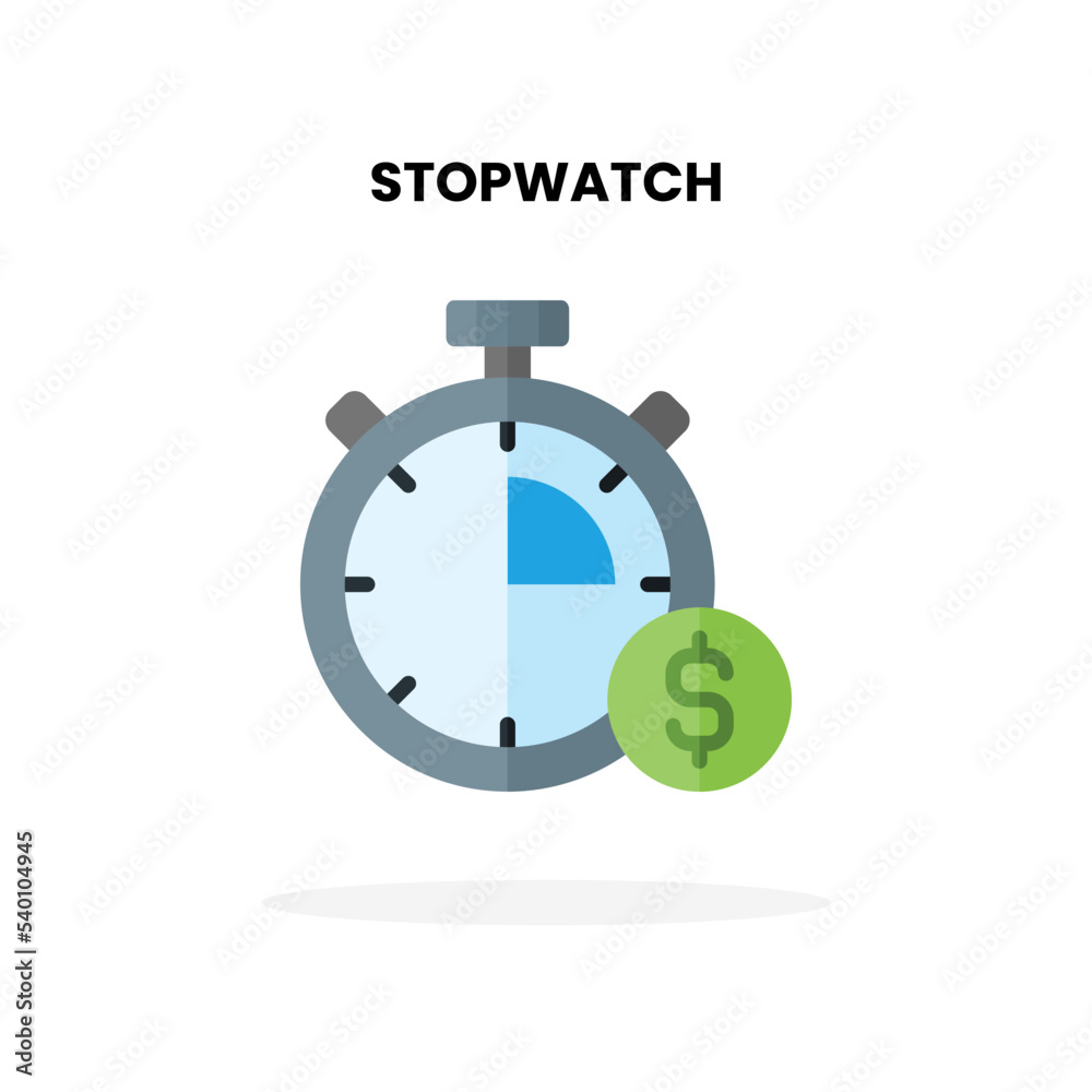 Stopwatch flat icon. Vector illustration on white background. Can used for digital product, presentation, UI and many more. Stopwatch flat icon. Vector illustration on white background. Can used for digital product, presentation, UI and many more.