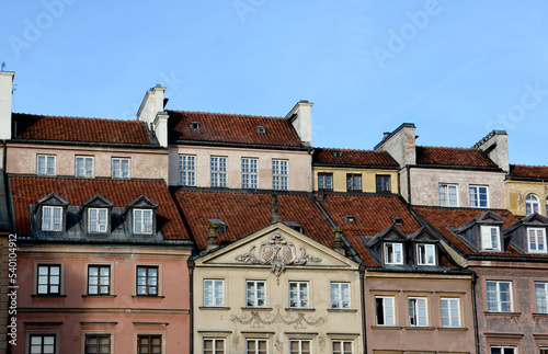 Roofs of the old town of Warsaw