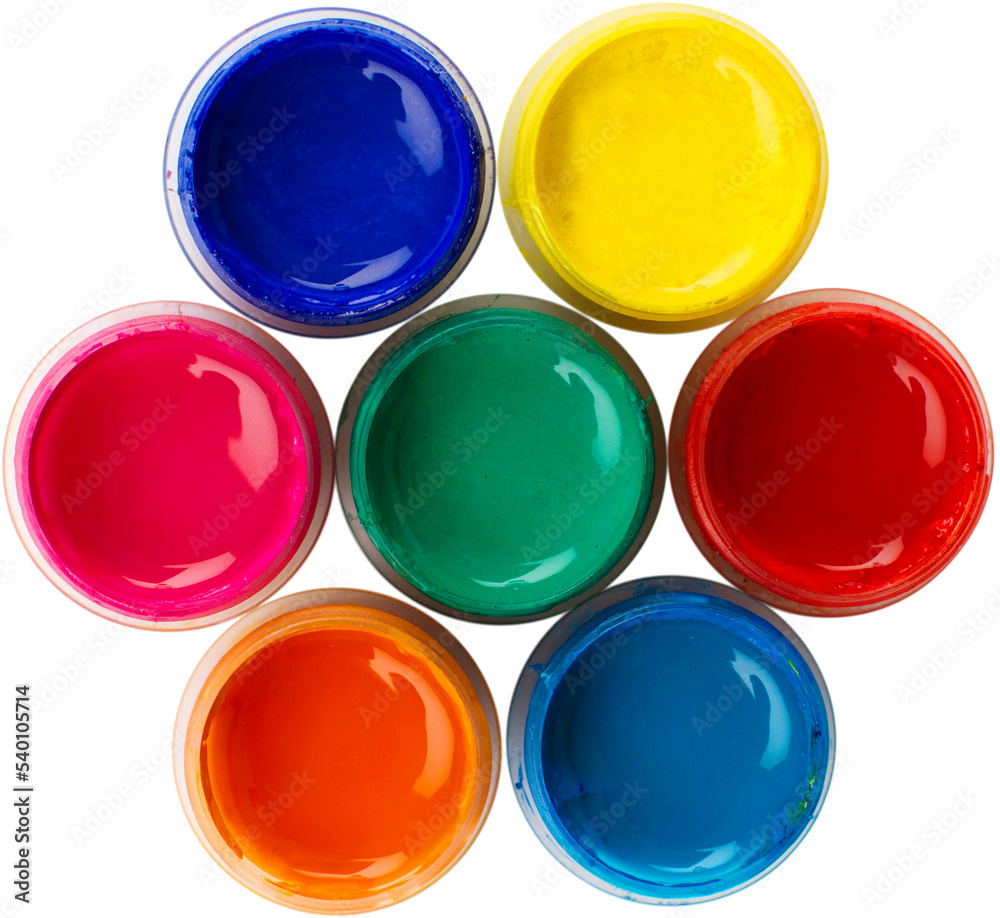 Paint colors in the tubes on background Paint colors in the tubes on background