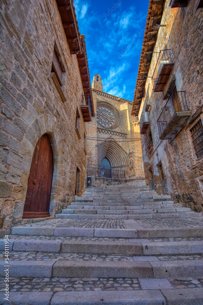 View of the church of Santa Maria La Mayor in Valderrobres, Teruel.
