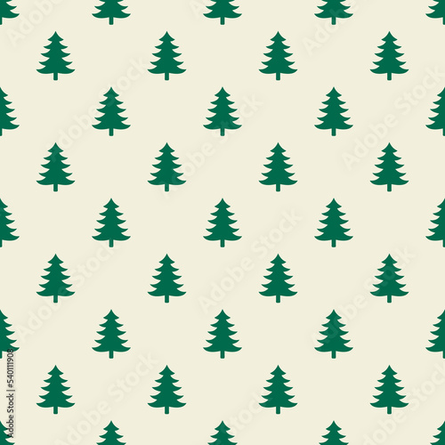 Holiday winter seamless pattern with many fir-trees for New Year and Christmas. Endless repeating pattern as wallpaper  fabric print  surface texture  package or gift paper.
