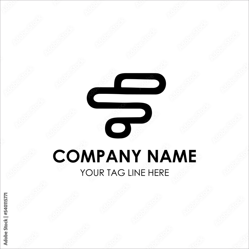 Fototapeta premium Initials F logo design. Initial Letter Logo.