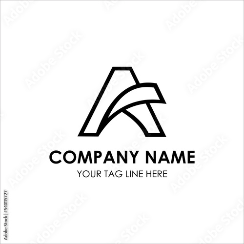 Unique modern geometric creative elegant letter A logo template. Vector icon.