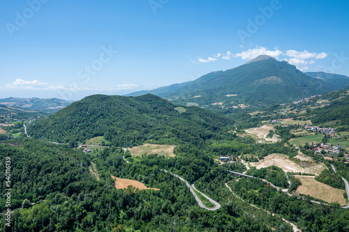 Extra wide panorama of the Twin Mountains and the Abruzzo hills © Alessio