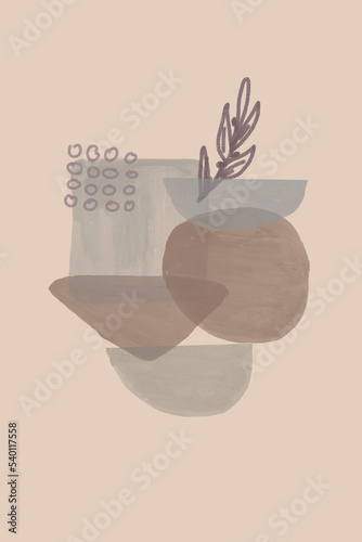 Abstract style Pastel color background with watercolor stain elements