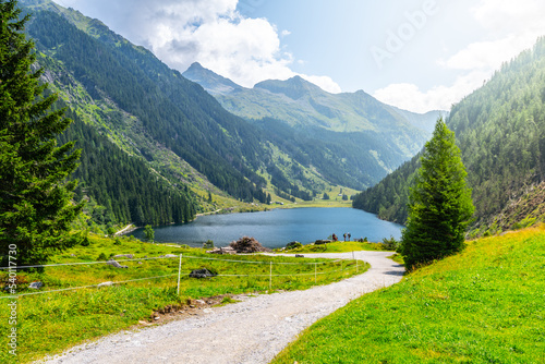 Idyllic mountain landscape at Riesach Lake