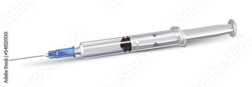 Syringe medical instrument for blood sampling, vaccination, insulin, mesh object