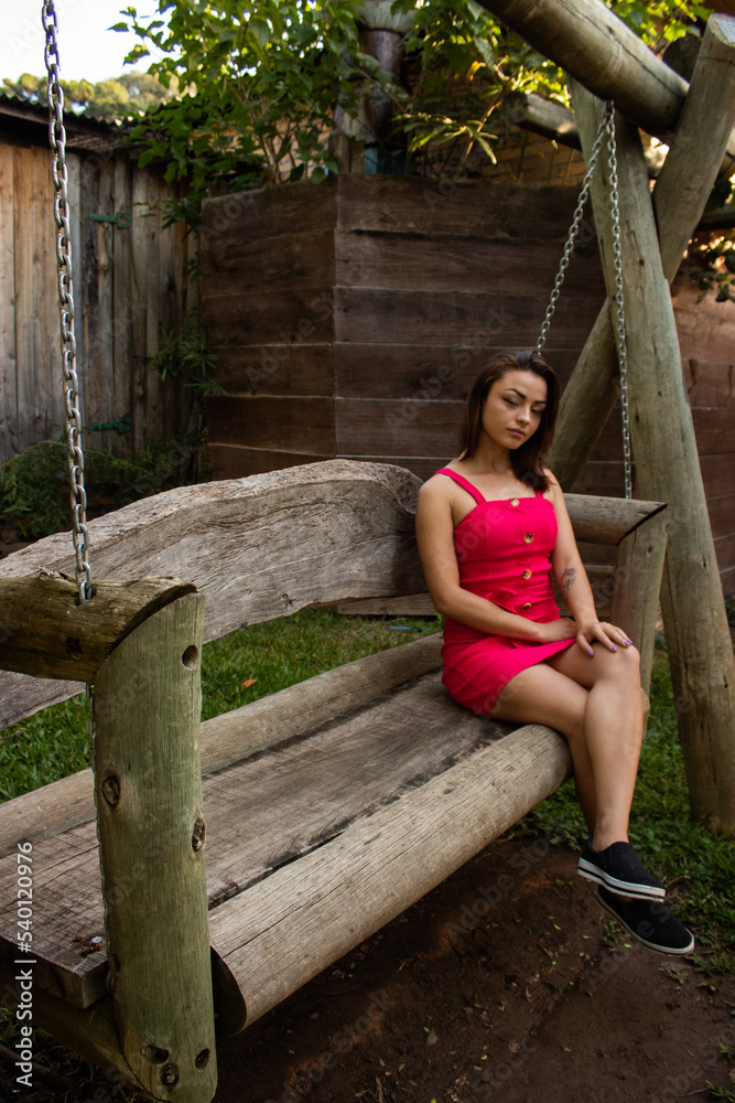 Outdoor portrait of a brunette young woman Outdoor portrait of a brunette young woman