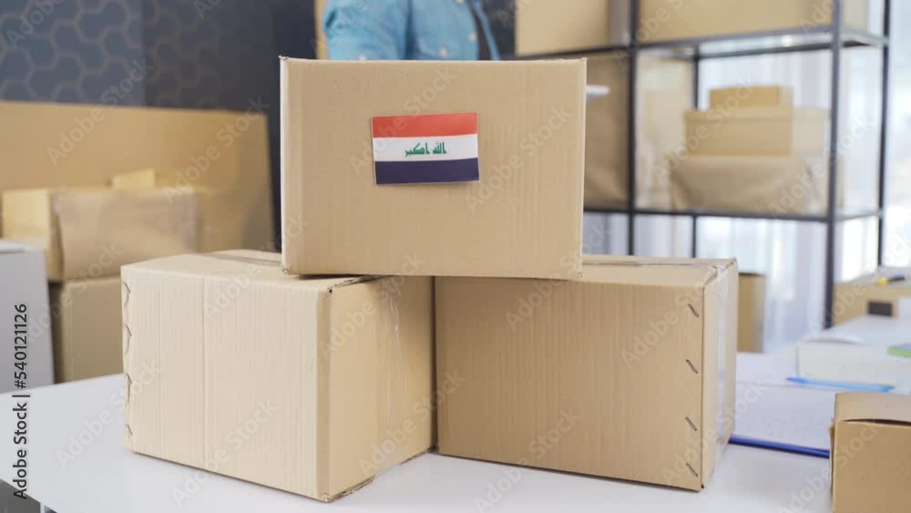 Iraq flag on logistic cargo package.
Cargo package with flag of Iraq.
Iraq flag on logistic cargo package.
Cargo package with flag of Iraq.