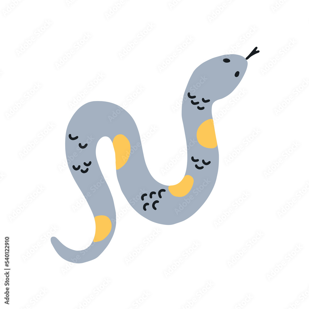 Snake. Hand drawn simple vector illustration Snake. Hand drawn simple vector illustration