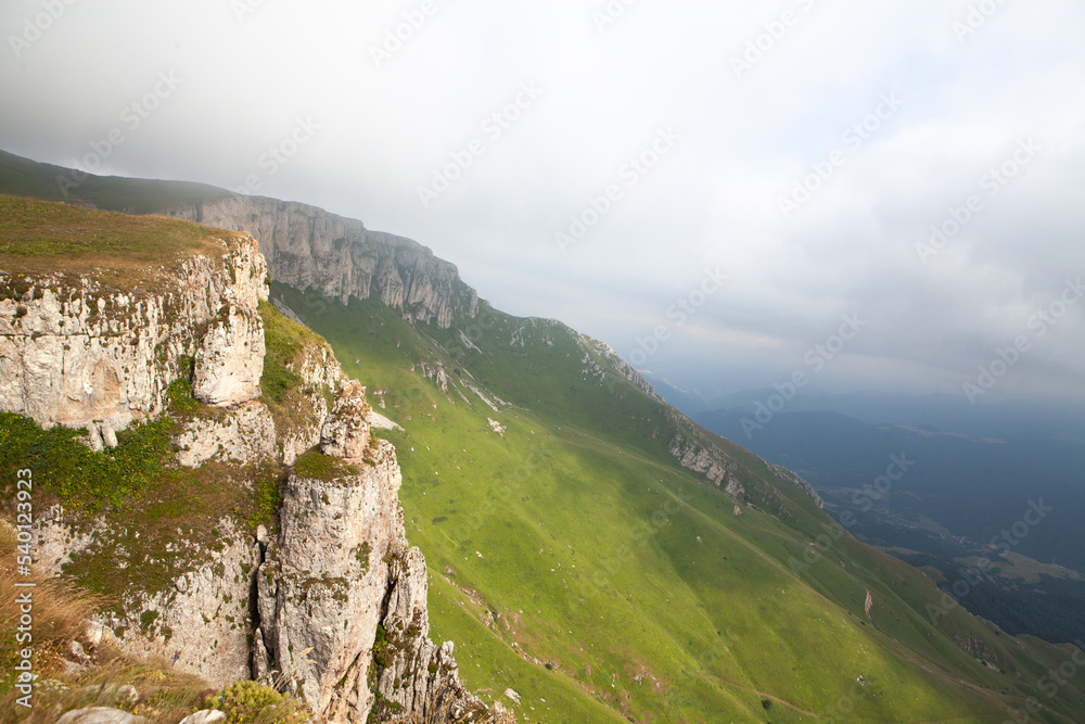 Fototapeta premium fields and forests in the evening