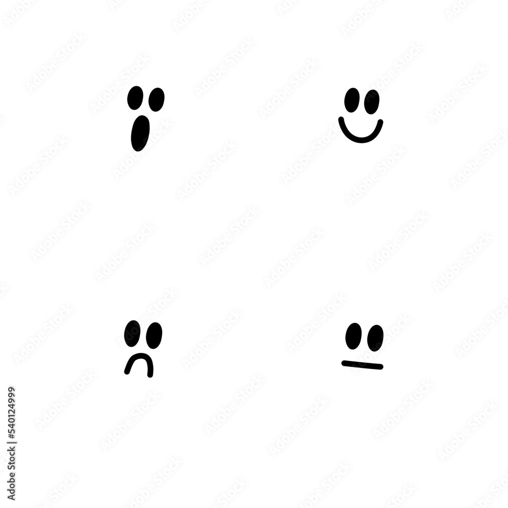 The element of emotional face spooky ghosts for Halloween The element of emotional face spooky ghosts for Halloween
