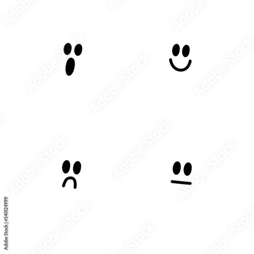 The element of emotional face spooky ghosts for Halloween 