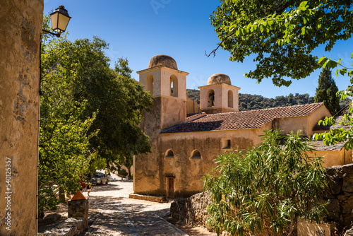 Church of Pigna village, Corsica, France photo