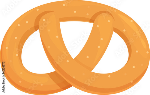 Czech pretzel icon cartoon vector. Prague beer. Water region