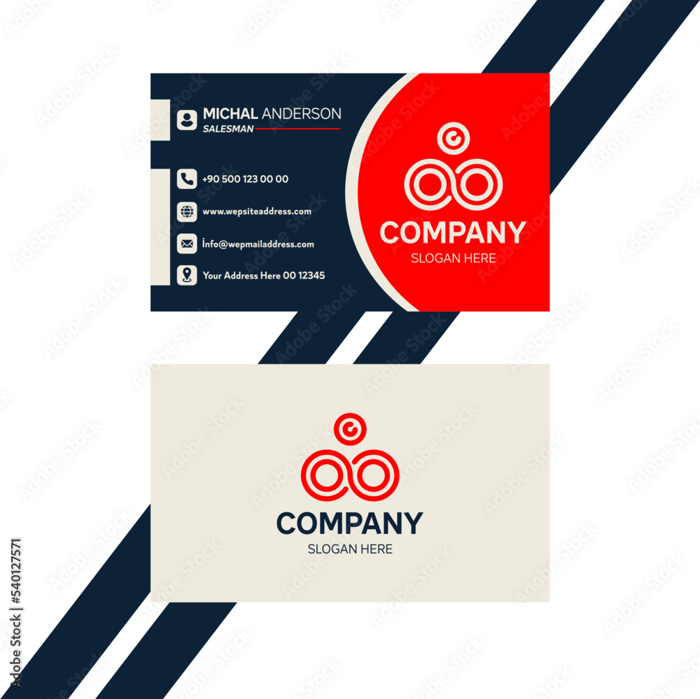 Creative and Clean Vector Business Card Template Jul 