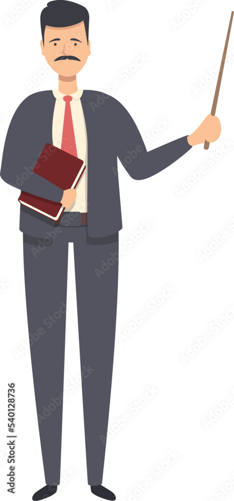 Elegant teacher icon cartoon vector. Man school. Book board Elegant teacher icon cartoon vector. Man school. Book board