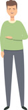 Teacher desktop icon cartoon vector. Male character. Lecture person