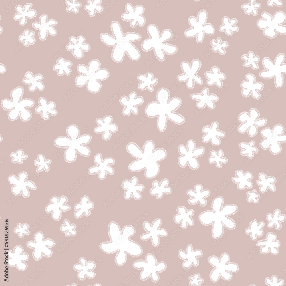 Trendy fabric pattern with hand drawn miniature white flowers on pink background.Fashion design.Motifs scattered random.Elegant template for fashion prints,fashion textile,fabric,gift wrapping paper Trendy fabric pattern with hand drawn miniature white flowers on pink background.Fashion design.Motifs scattered random.Elegant template for fashion prints,fashion textile,fabric,gift wrapping paper