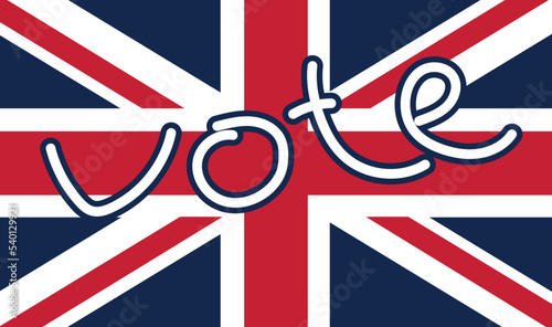 Elections in the UK. The symbol and flag of Great Britain