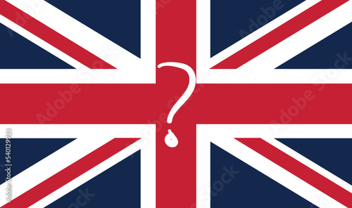 Sign of question. The symbol and flag of Great Britain
