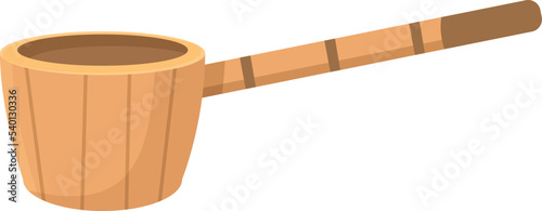 Wood pot icon cartoon vector. Tribal art. National painting