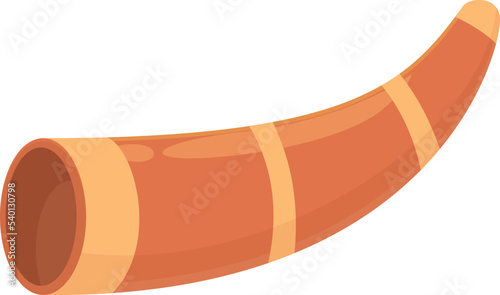 Aborigin flute icon cartoon vector. Ethnic art. African person
