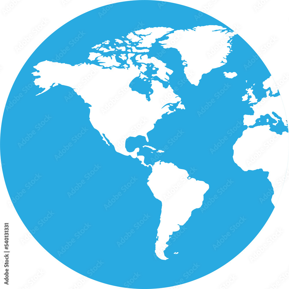 Globe planet in png. Earth globe in blue. Planet in png. Earth illustration on transparent background