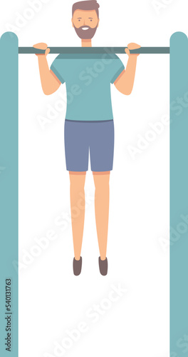 Bar exercise icon cartoon vector. Street workout. Outdoor equipment