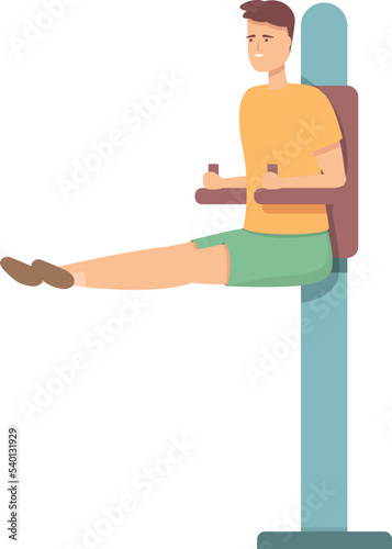 Body machine exercise icon cartoon vector. Street workout. Outdoor equipment