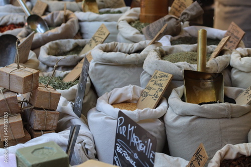 Some spices at the spanish market