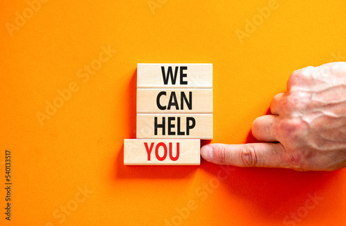 Tableau sur toile Support and we can help you symbol