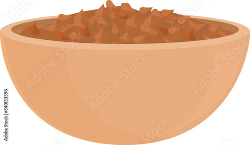 Bowl grain icon cartoon vector. Cereal plant. Raw flower