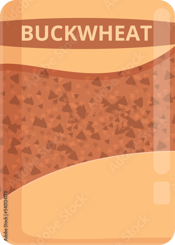 Buckwheat pack icon cartoon vector. Cereal plant. Raw pile