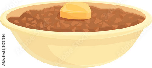 Herb buckwheat icon cartoon vector. Cereal plant. Green pile